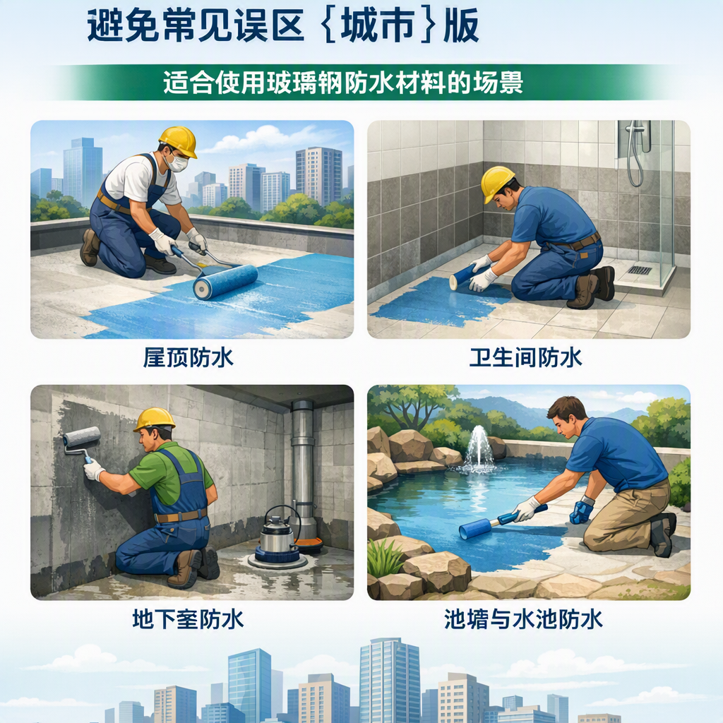 玻璃钢防水材料施工注意事项,避免常见误区 黔南 版