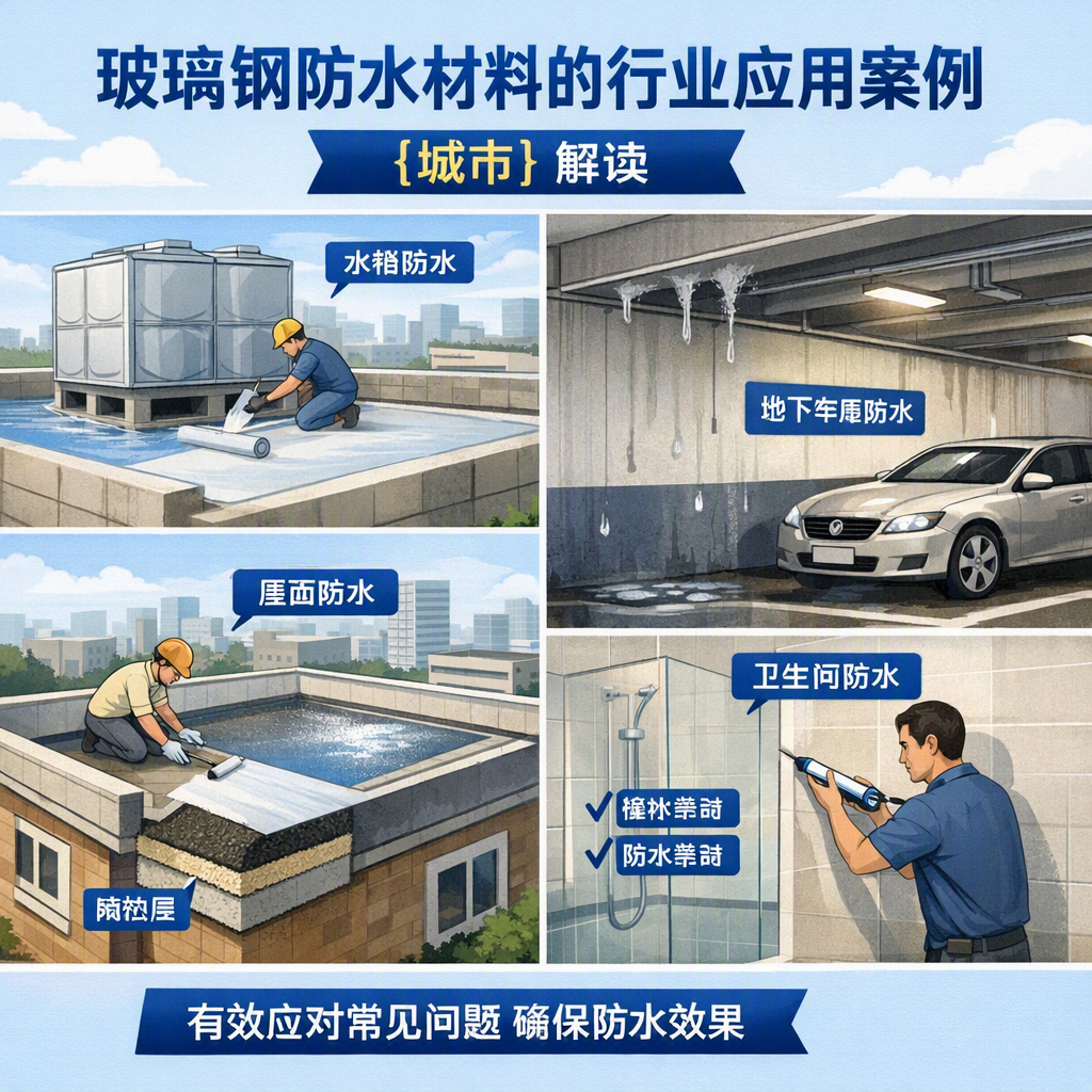 玻璃钢防水材料的行业应用案例,黔南解读
